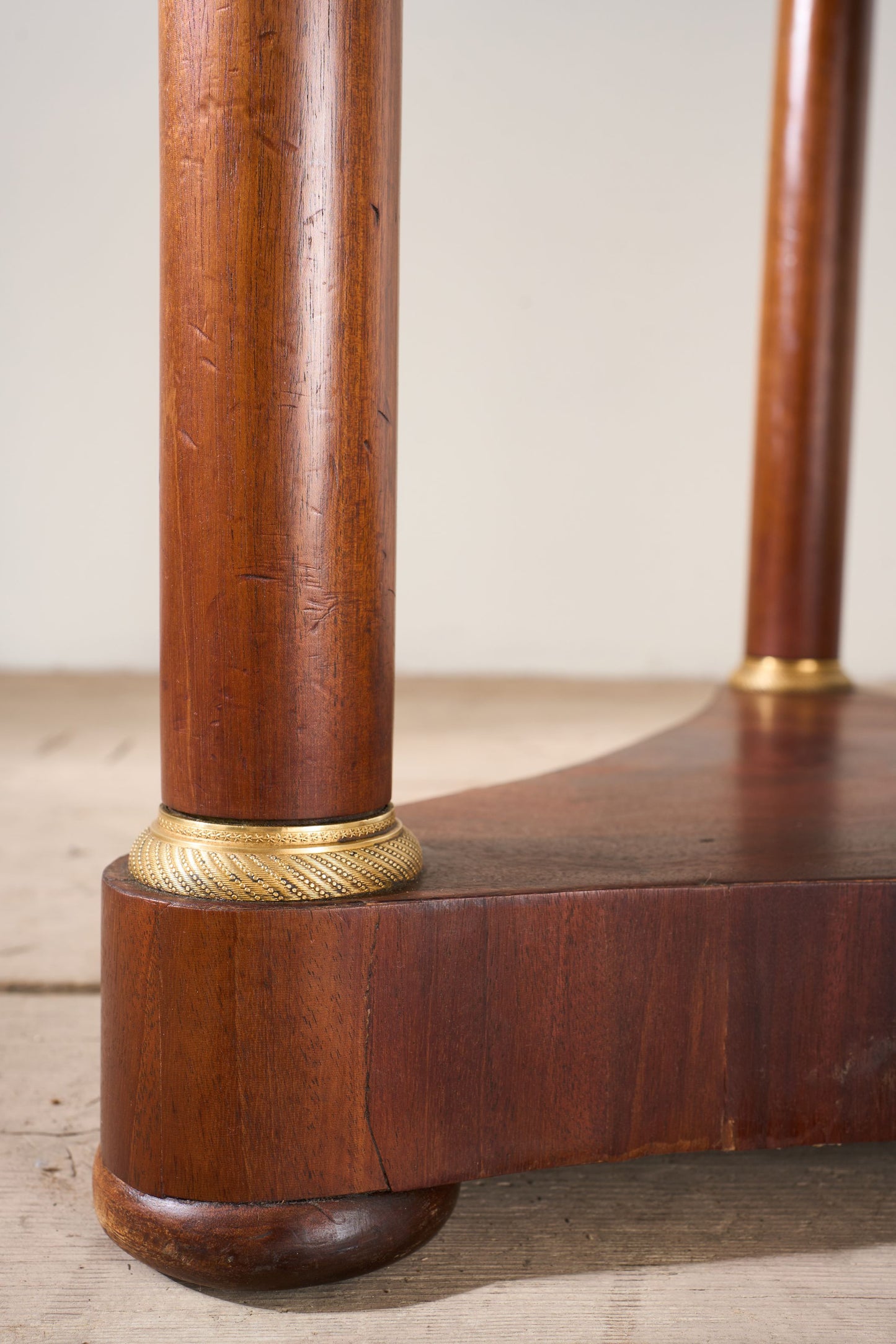 19th century French Empire Mahogany and black marble Gueridon table