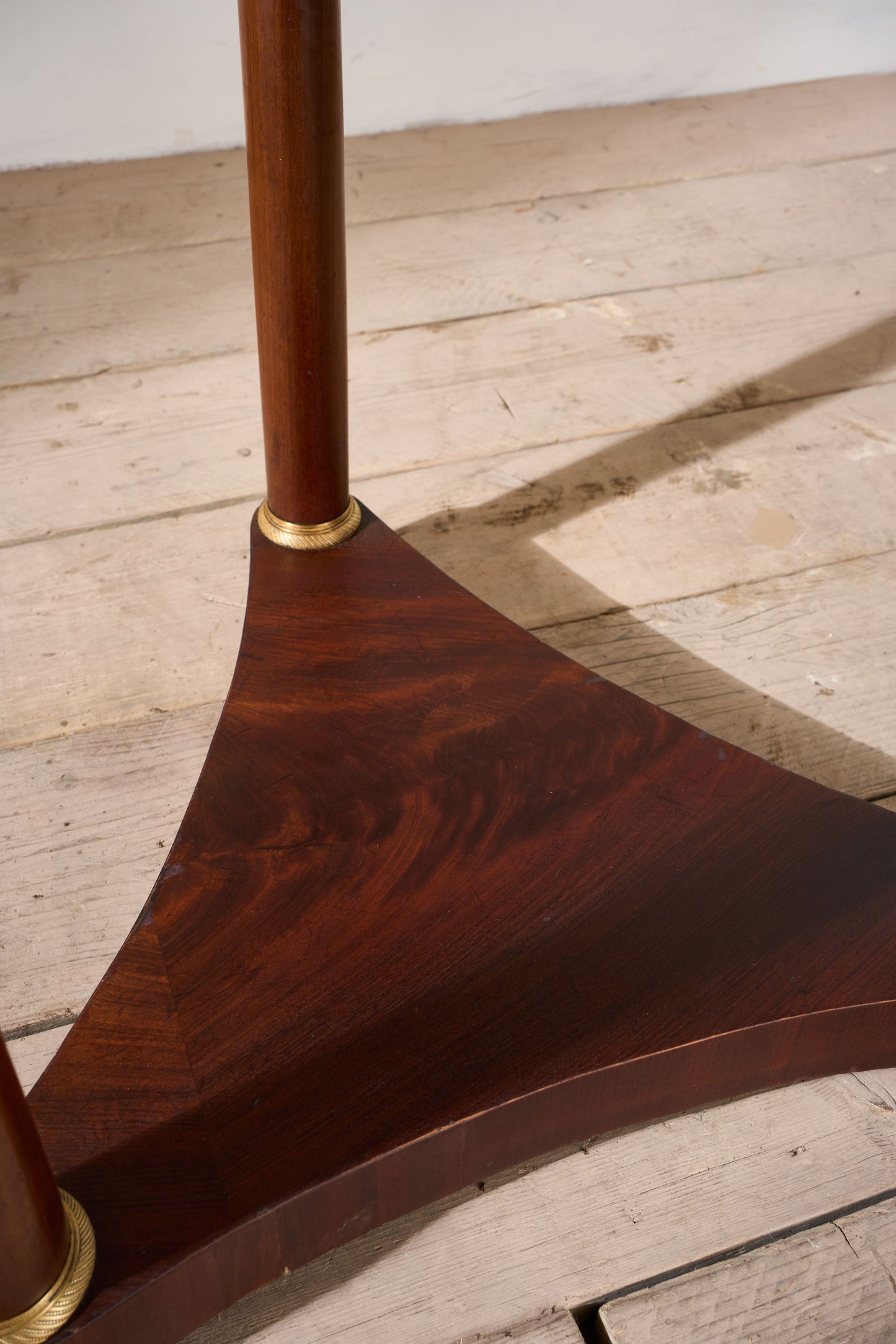 19th century French Empire Mahogany and black marble Gueridon table
