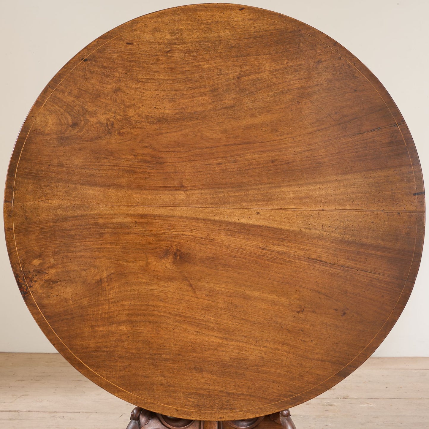 18th Century Italian walnut tilt top table