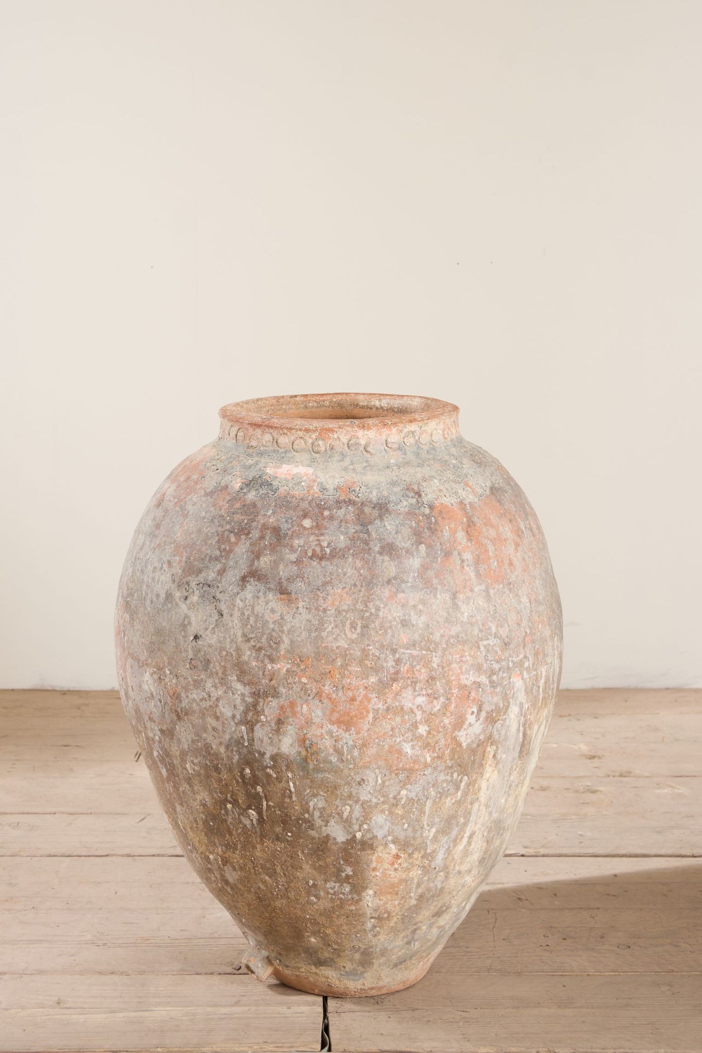 RESERVED 19th century Spanish olive pot - Blue