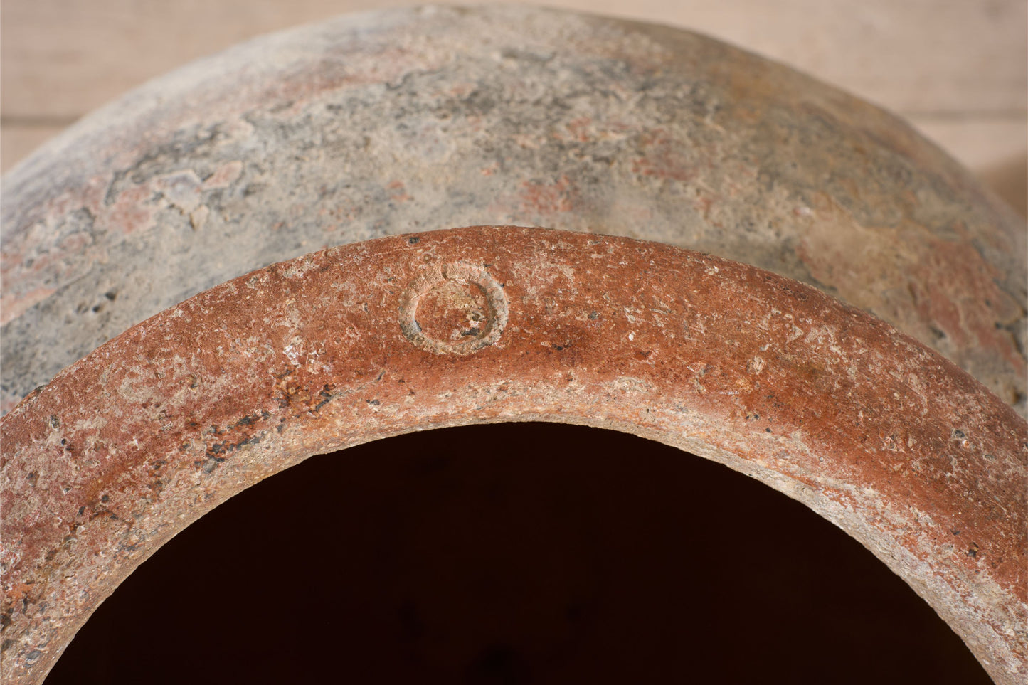 RESERVED 19th century Spanish olive pot - Blue