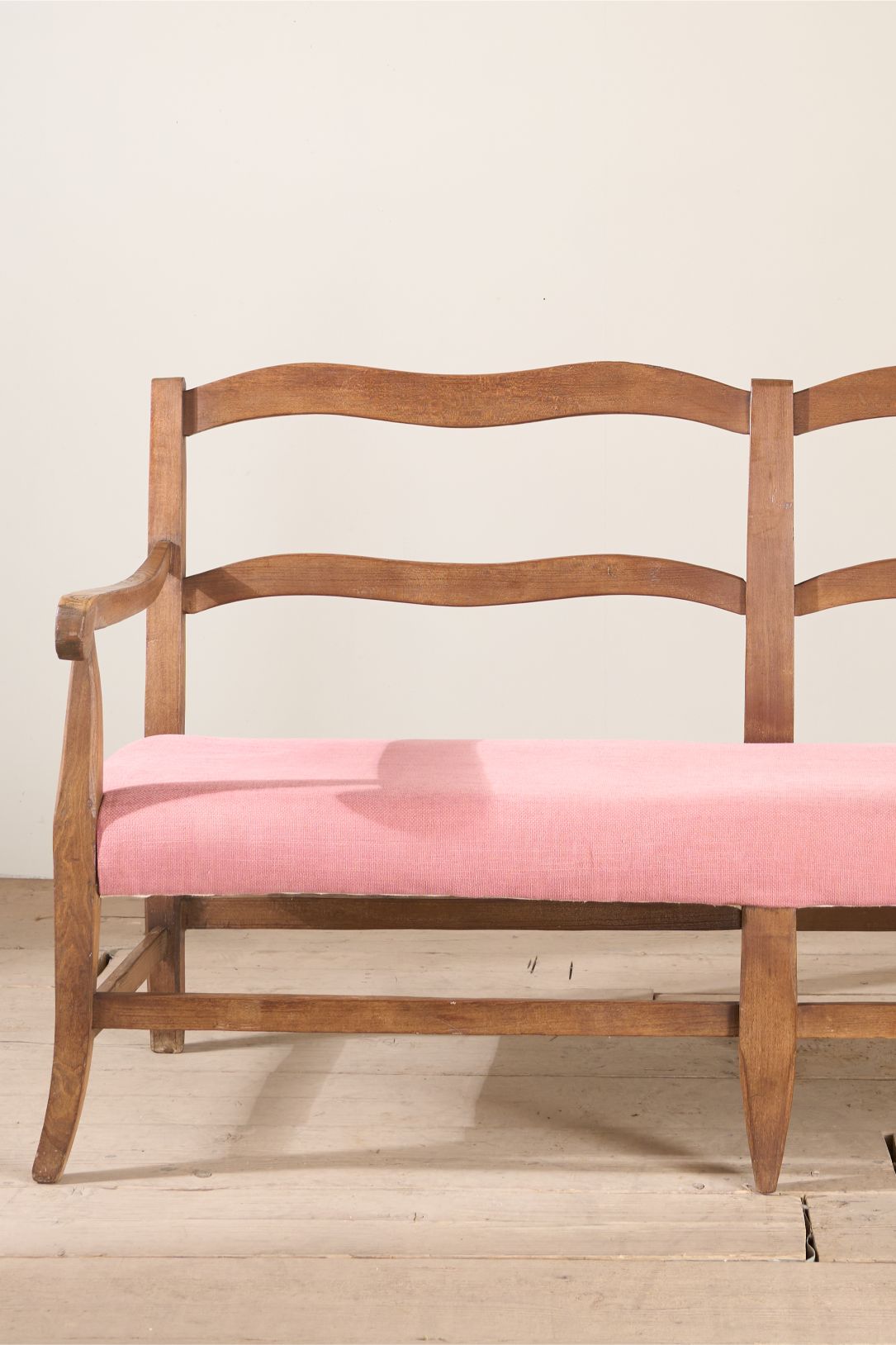 Early 20th century French wavy hall bench