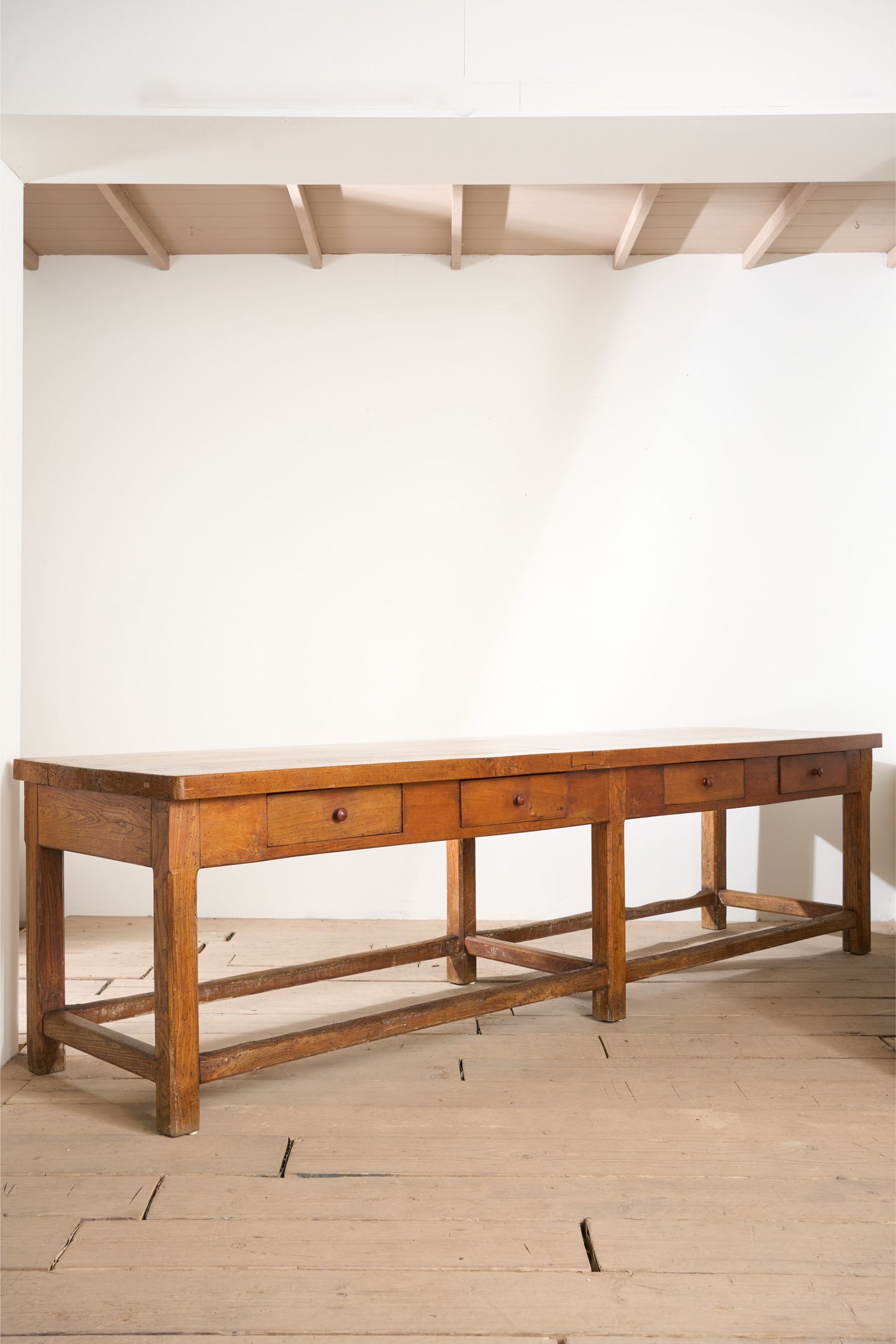 RESERVED 3m 19th Century Elm Italian Monastery table
