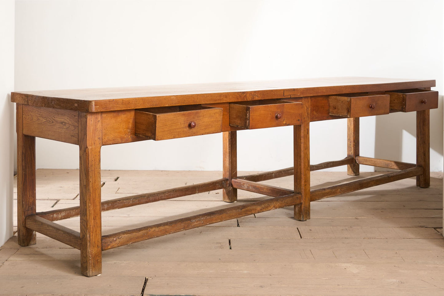 RESERVED 3m 19th Century Elm Italian Monastery table
