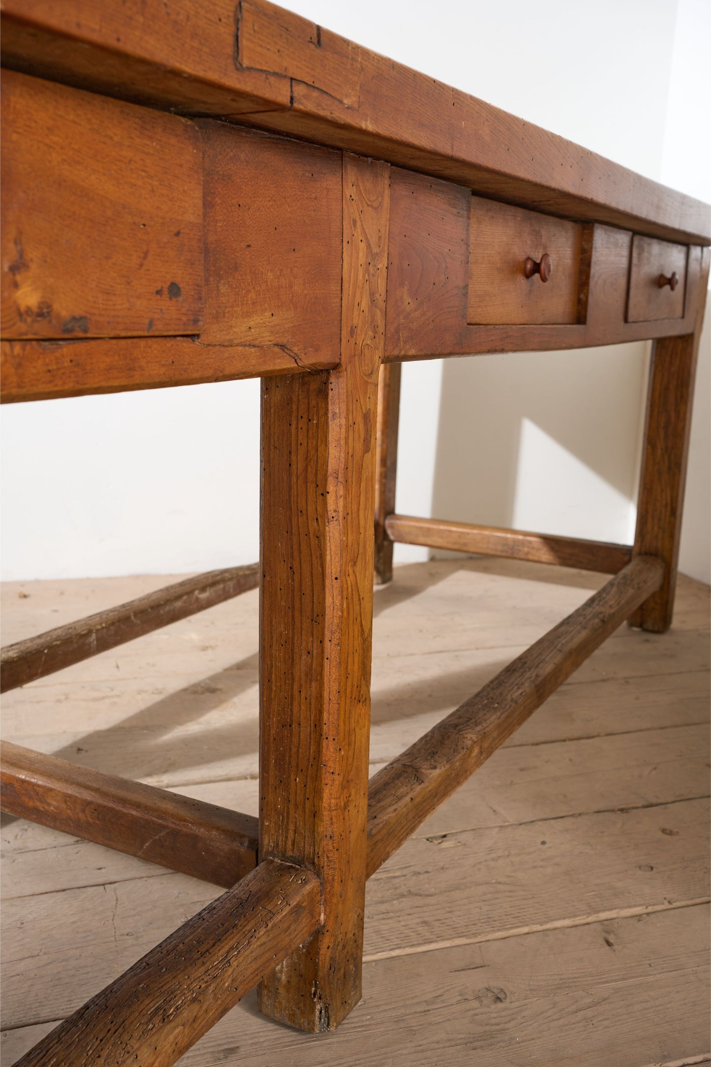 RESERVED 3m 19th Century Elm Italian Monastery table