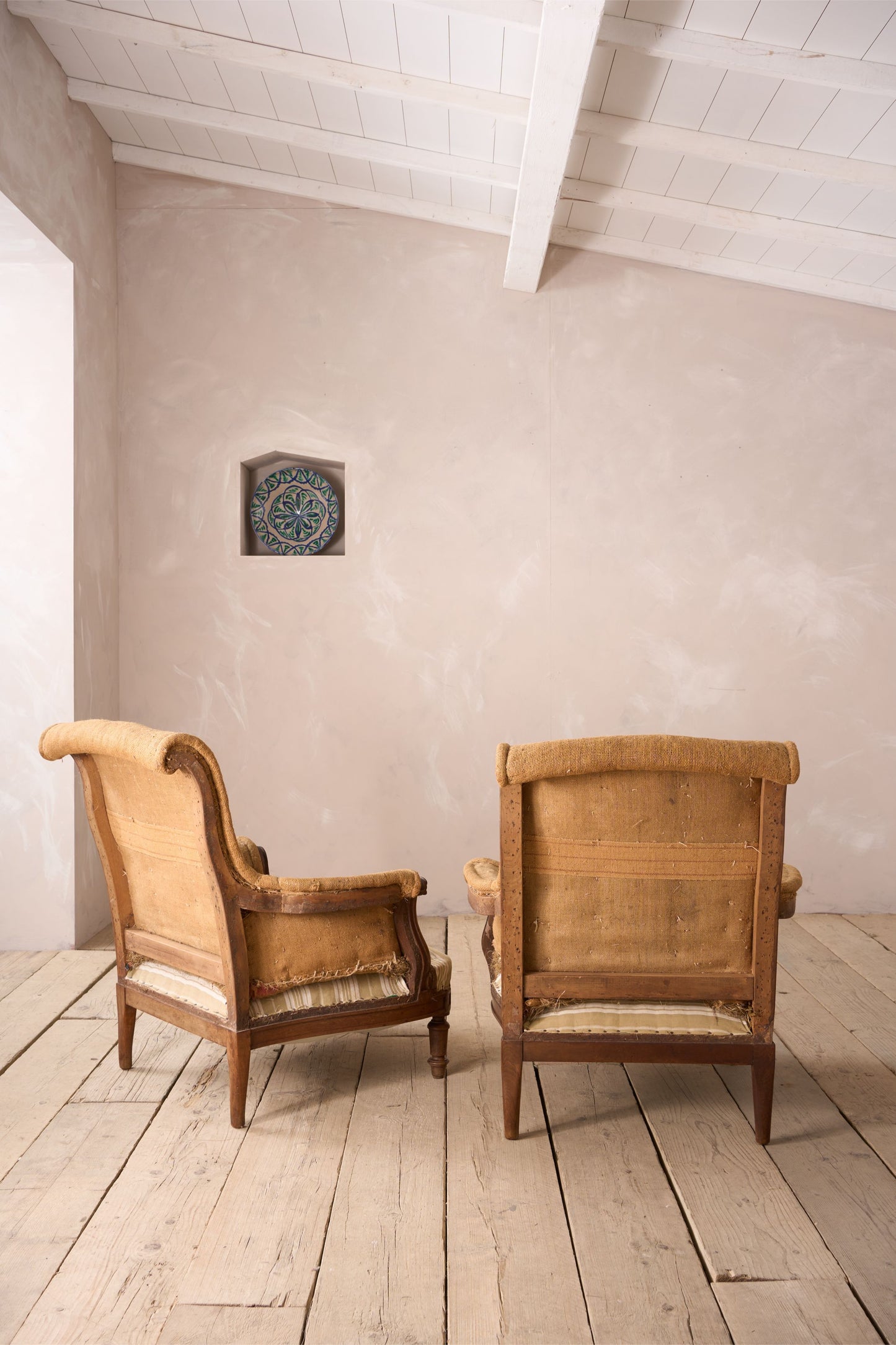 Pair of 19th century French armchairs with carved frame