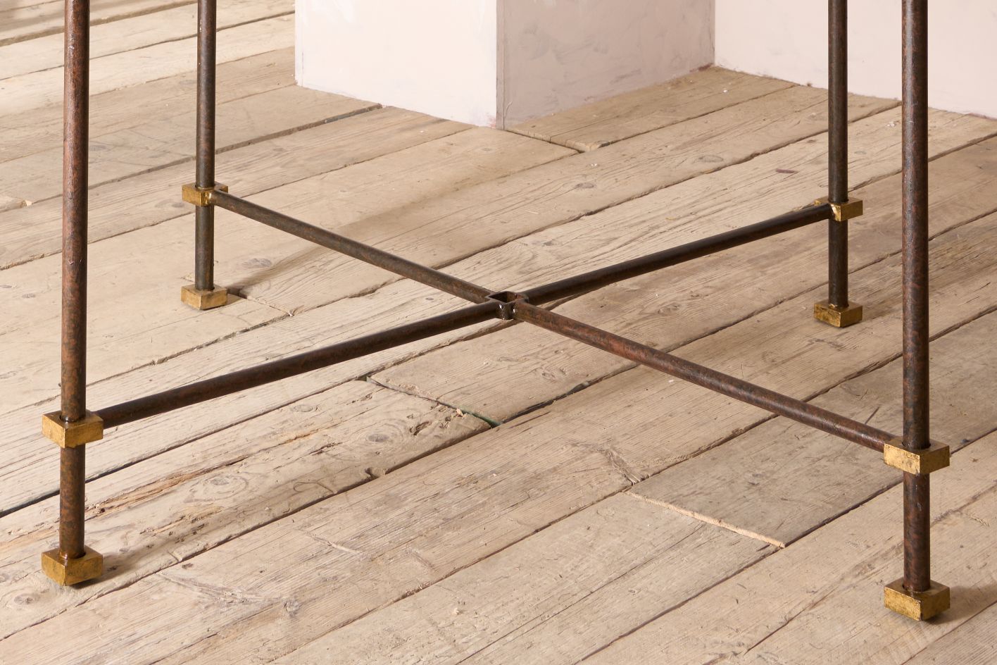 Mid century Spanish faux bronze and gilt metal centre table
