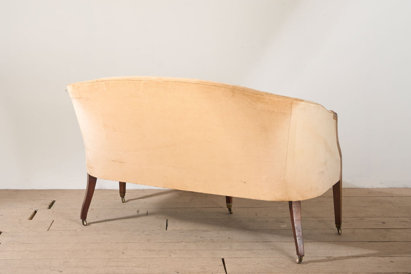 19th century Hepplewhite style curved back settee - TallBoy Interiors