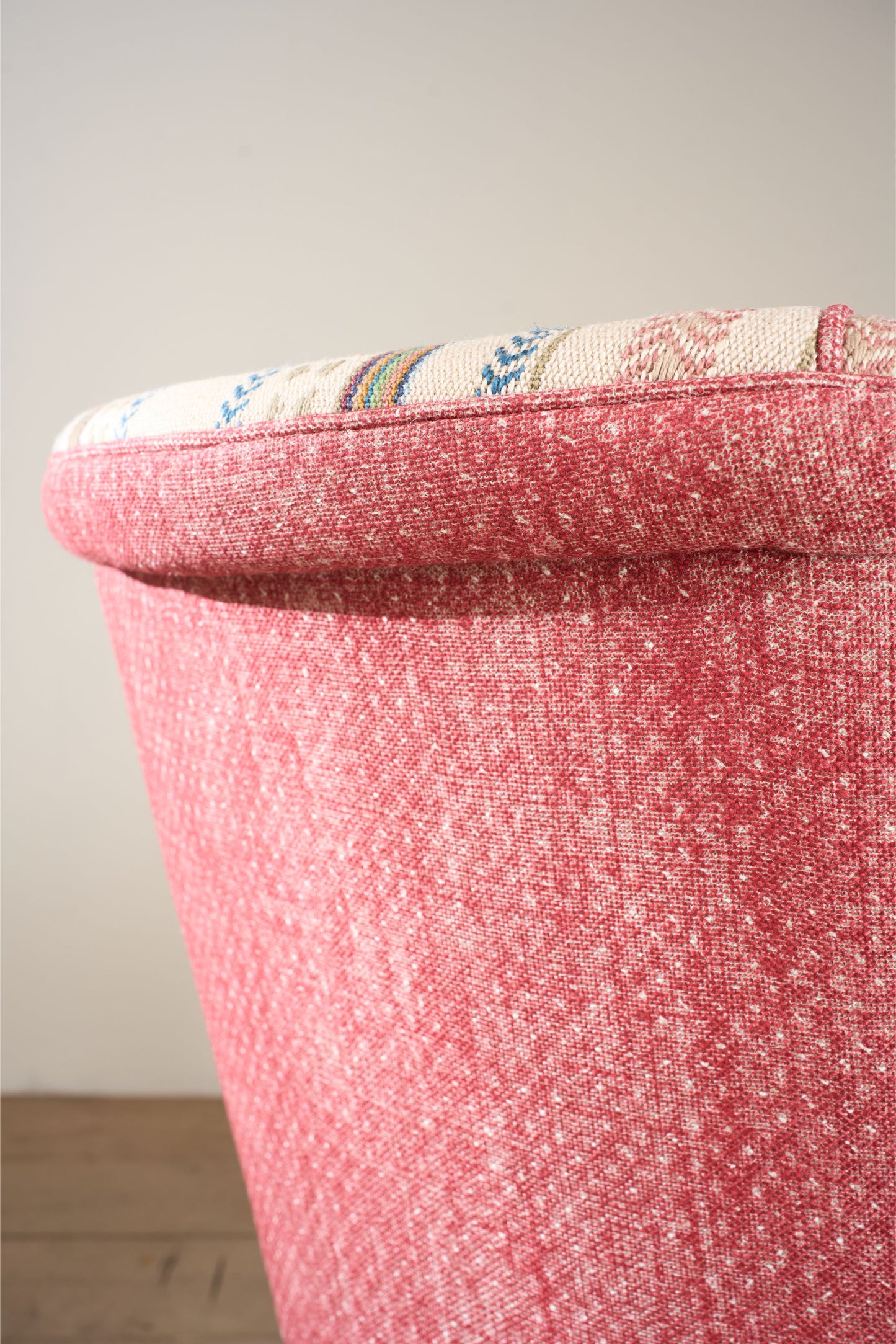 Mid 20th century desk chair in striped fabric