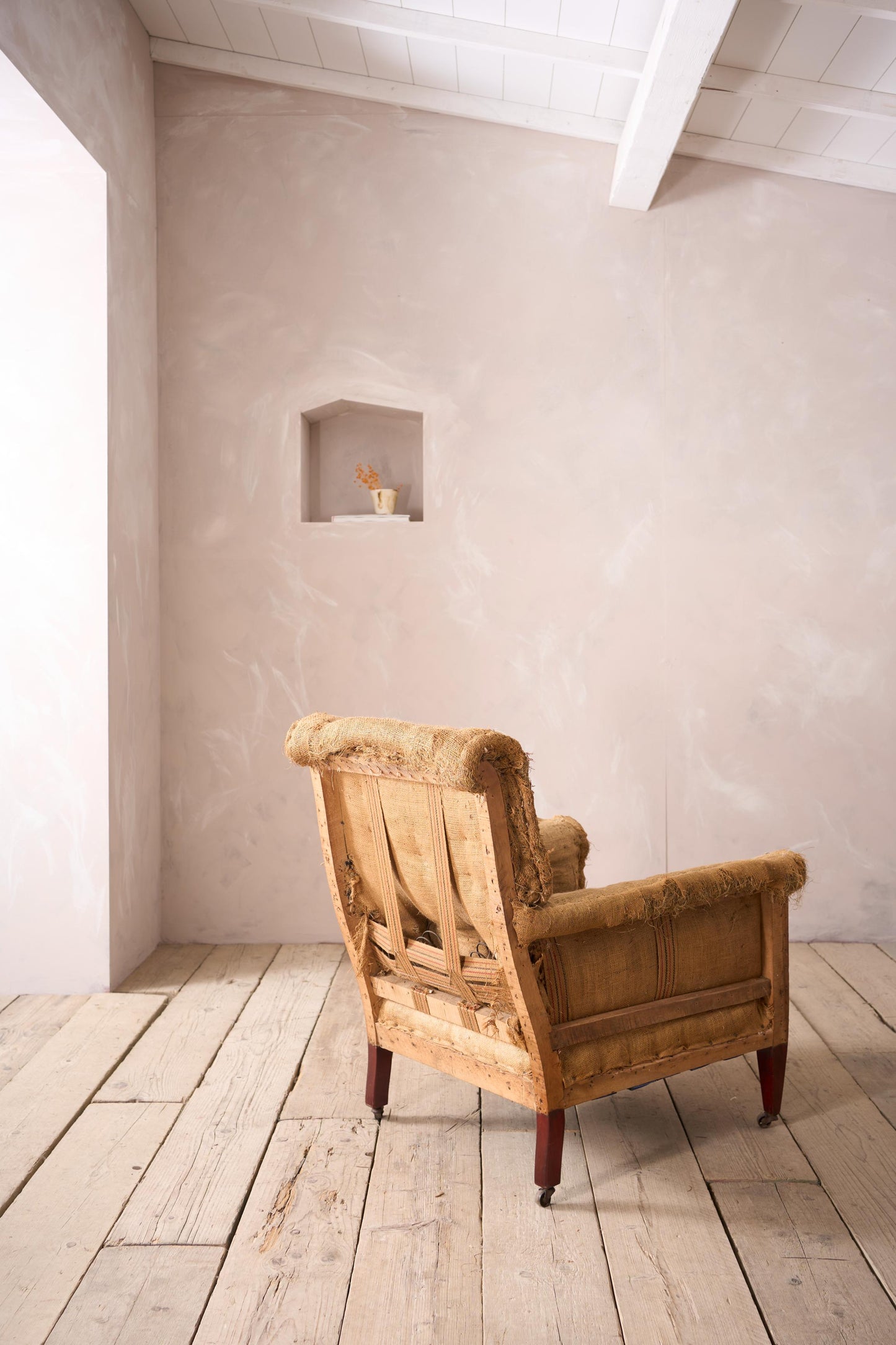 c.1910 Edwardian scroll back armchair