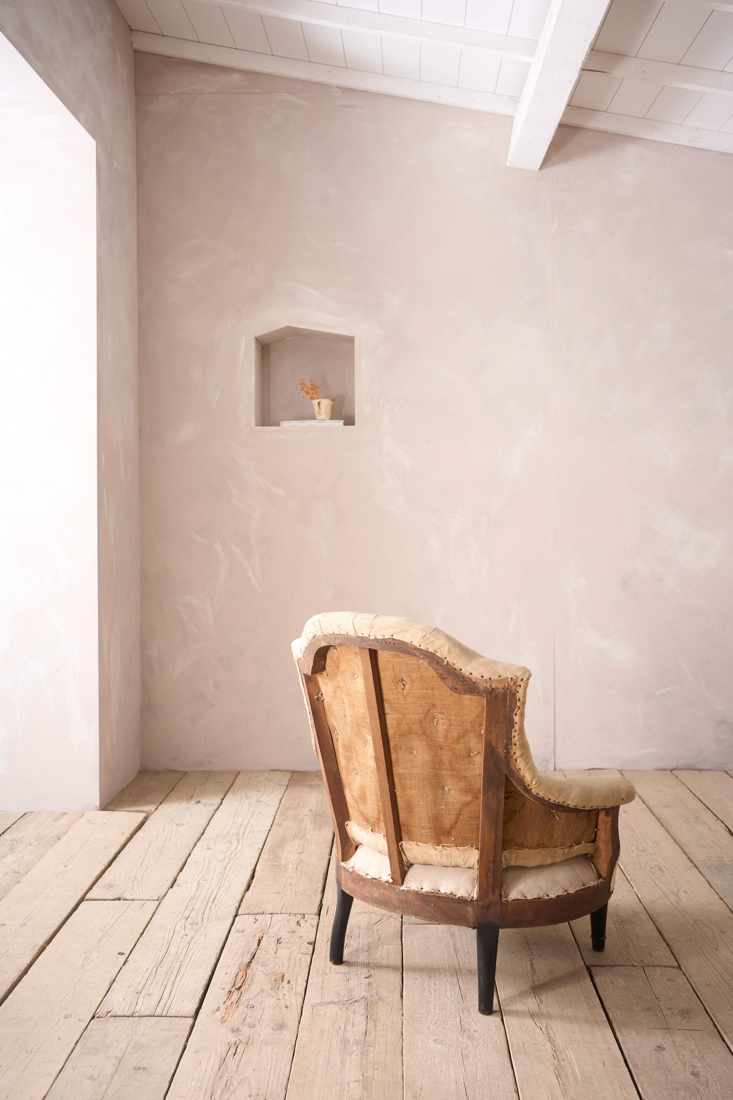 Napoleon III Buttoned shield back armchair