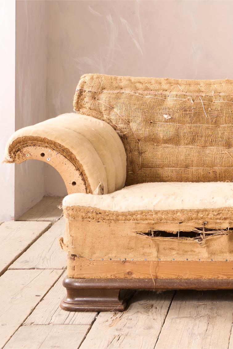 Early 20th century square back Danish sofa