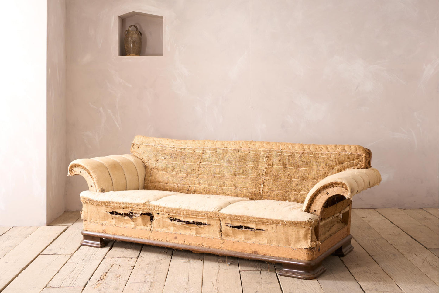Early 20th century square back Danish sofa