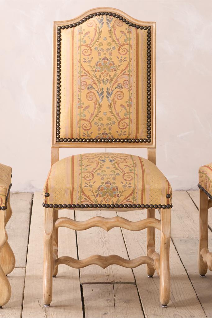 Set of 6 20th century Os De Mouton Dining chairs