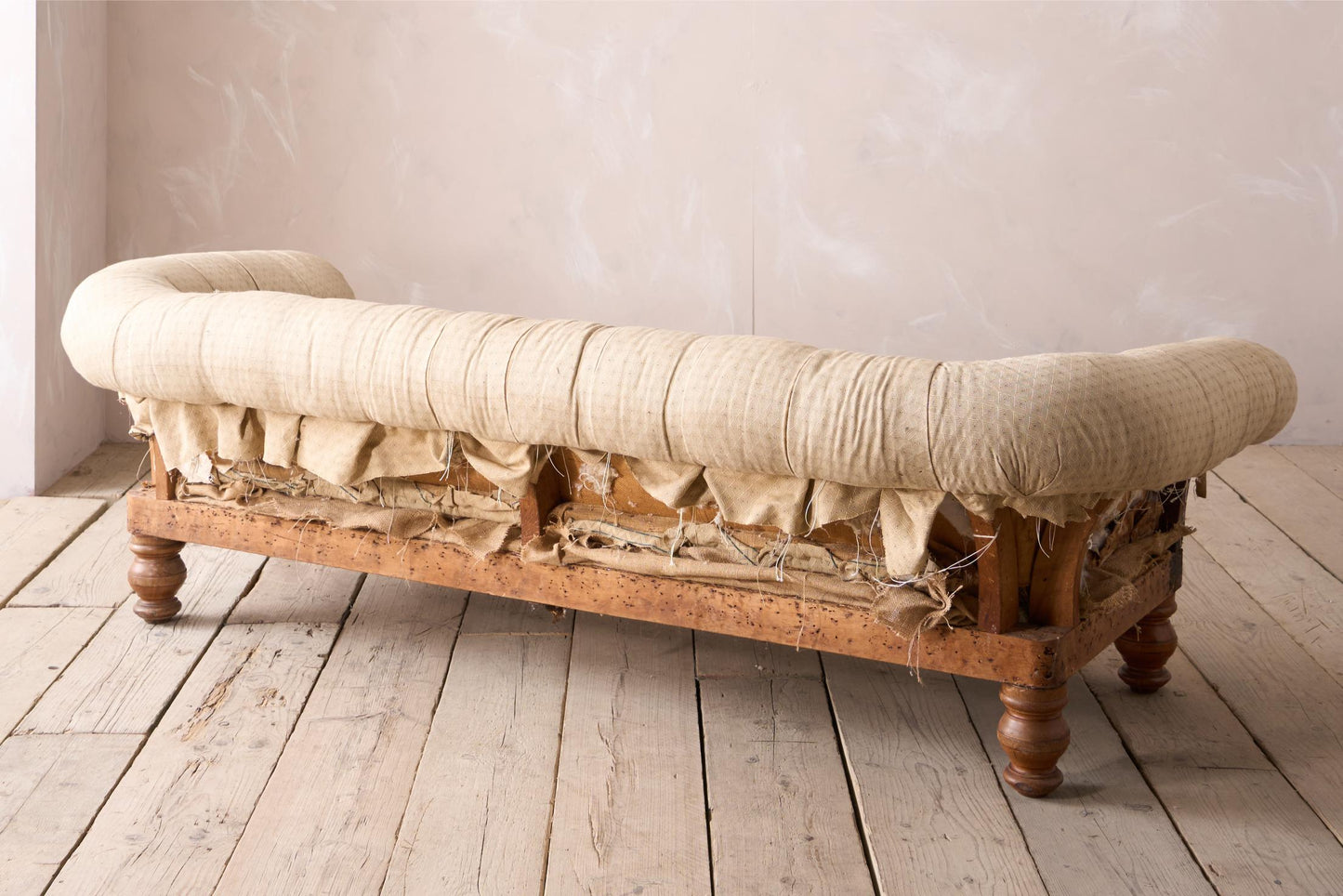 Victorian deep buttoned scroll arm chesterfield sofa