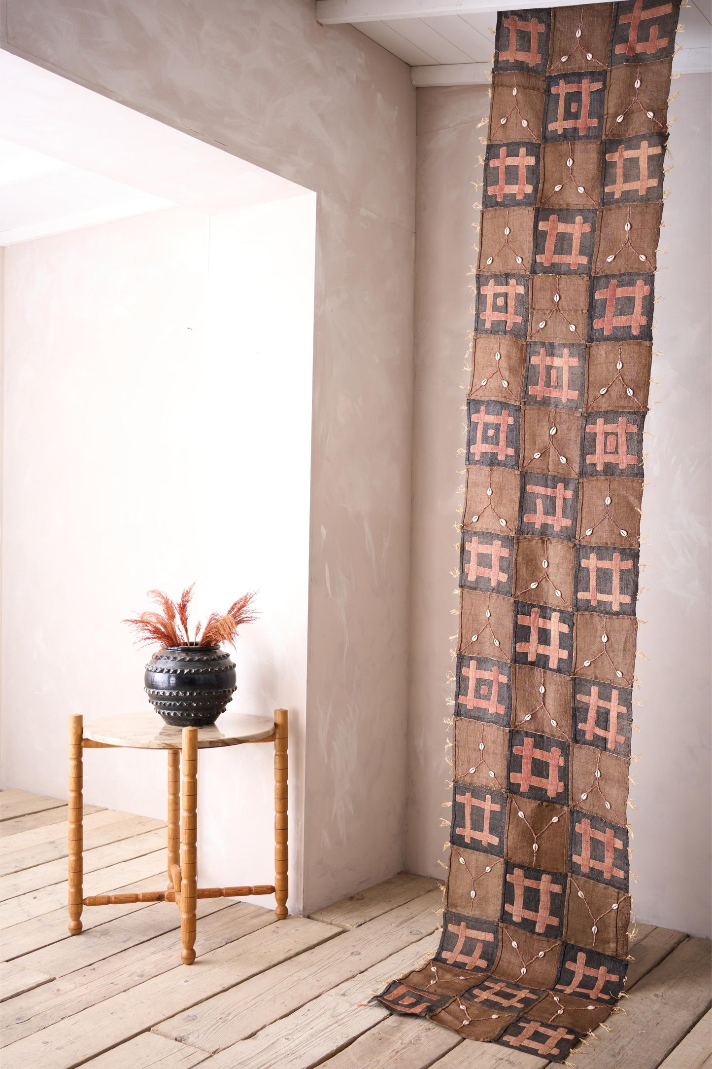 20th century African Kuba cloth from the Congo - Sea shells