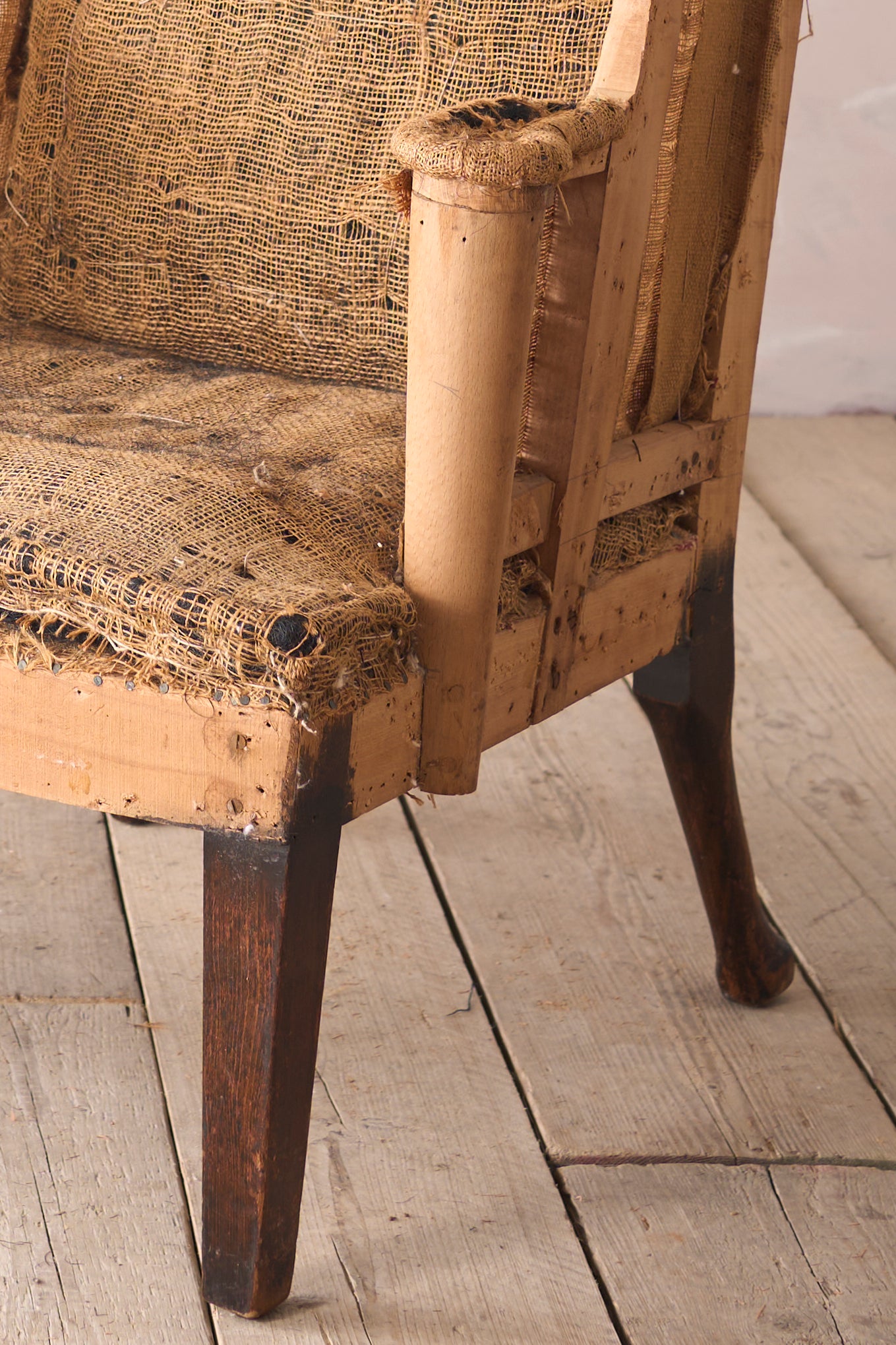 19th century Unusual wingback armchair
