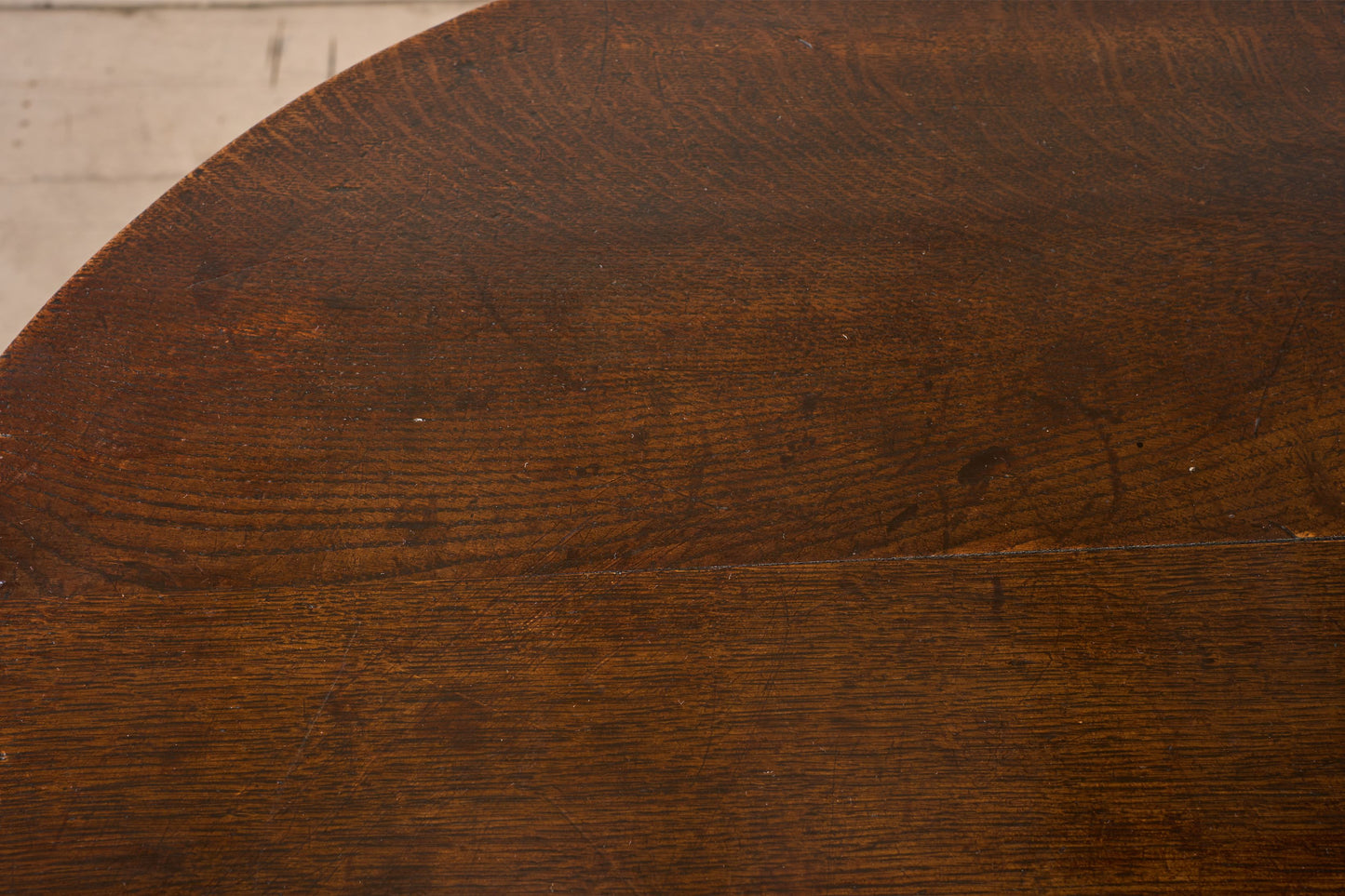 18th Century oak and elm tilt top wine table