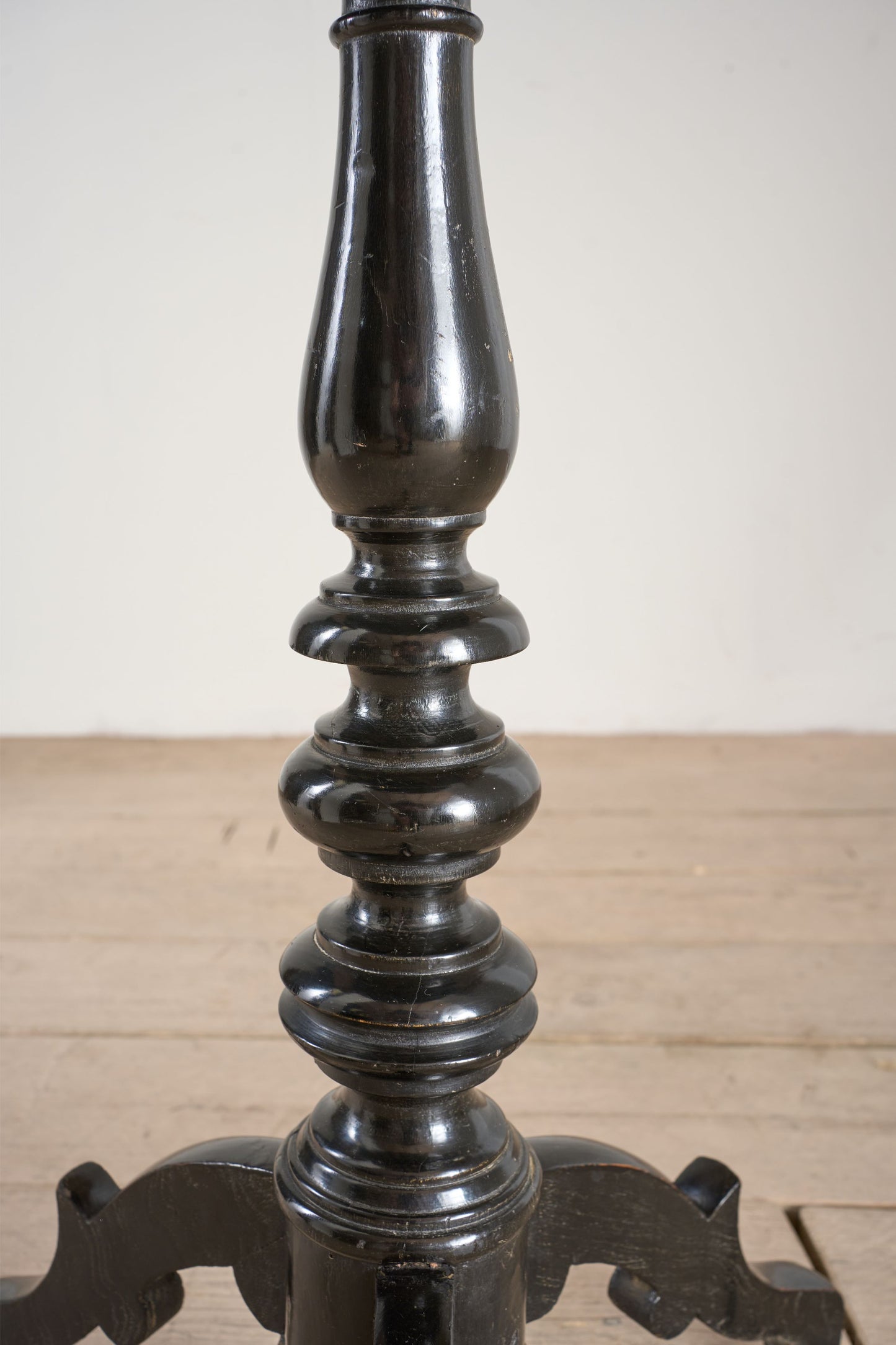 19th century Ebonised and painted masonic table