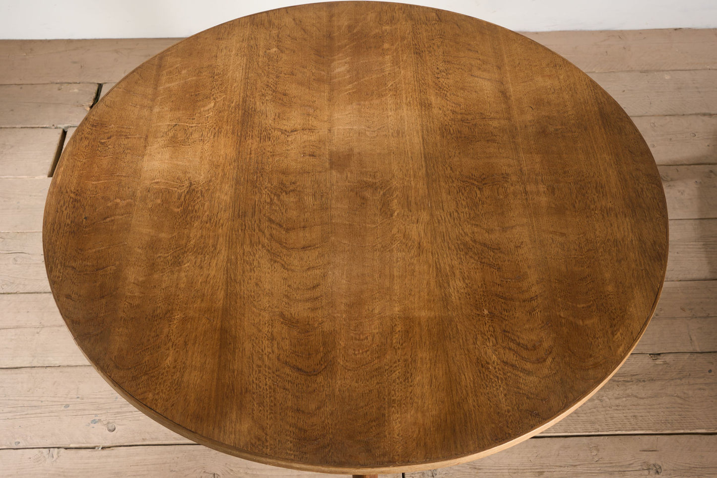 Mid century oak veneered circular table