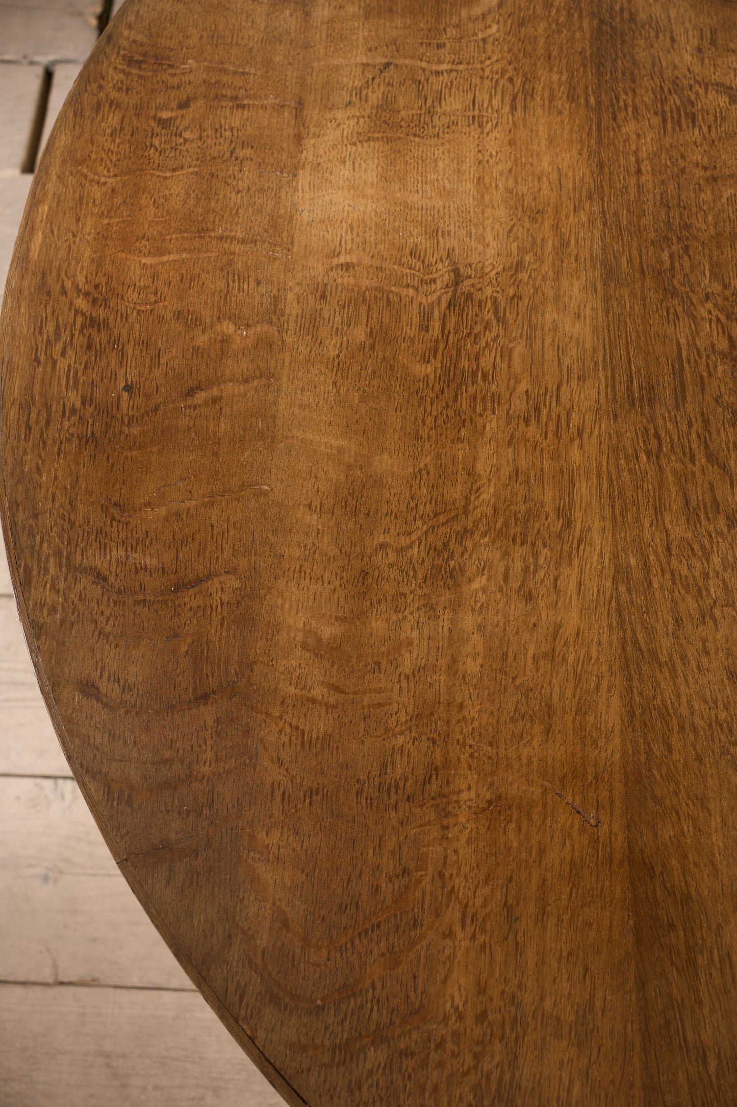 Mid century oak veneered circular table