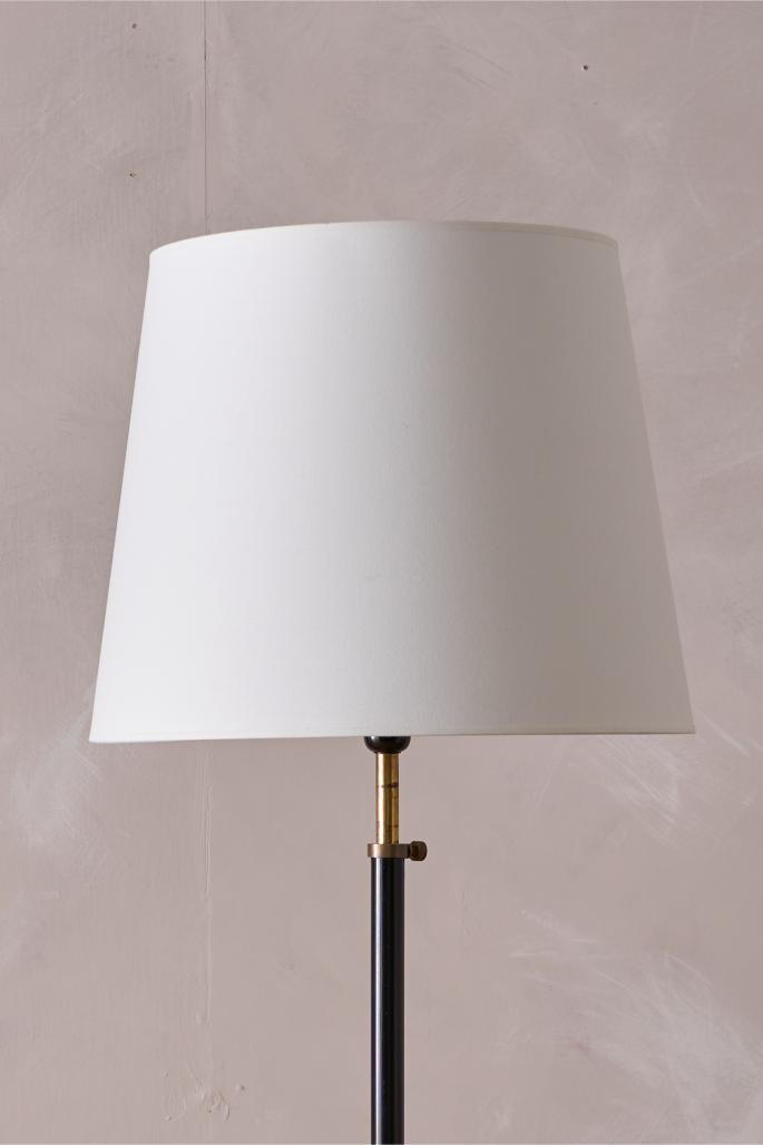 Mid century black and brass floor lamp