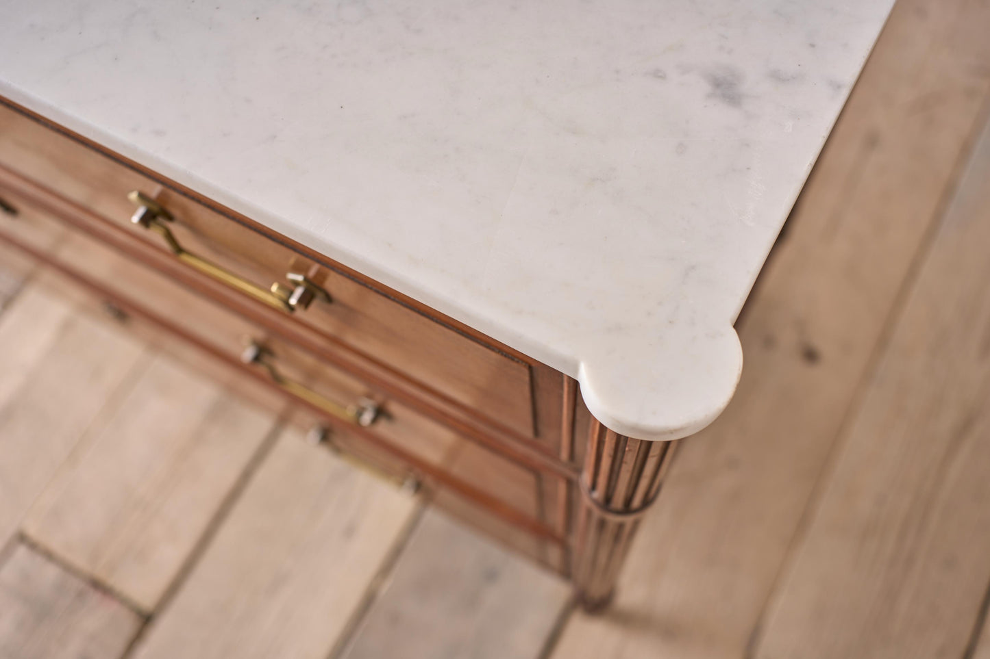 Early 20th century marble topped chest of drawers