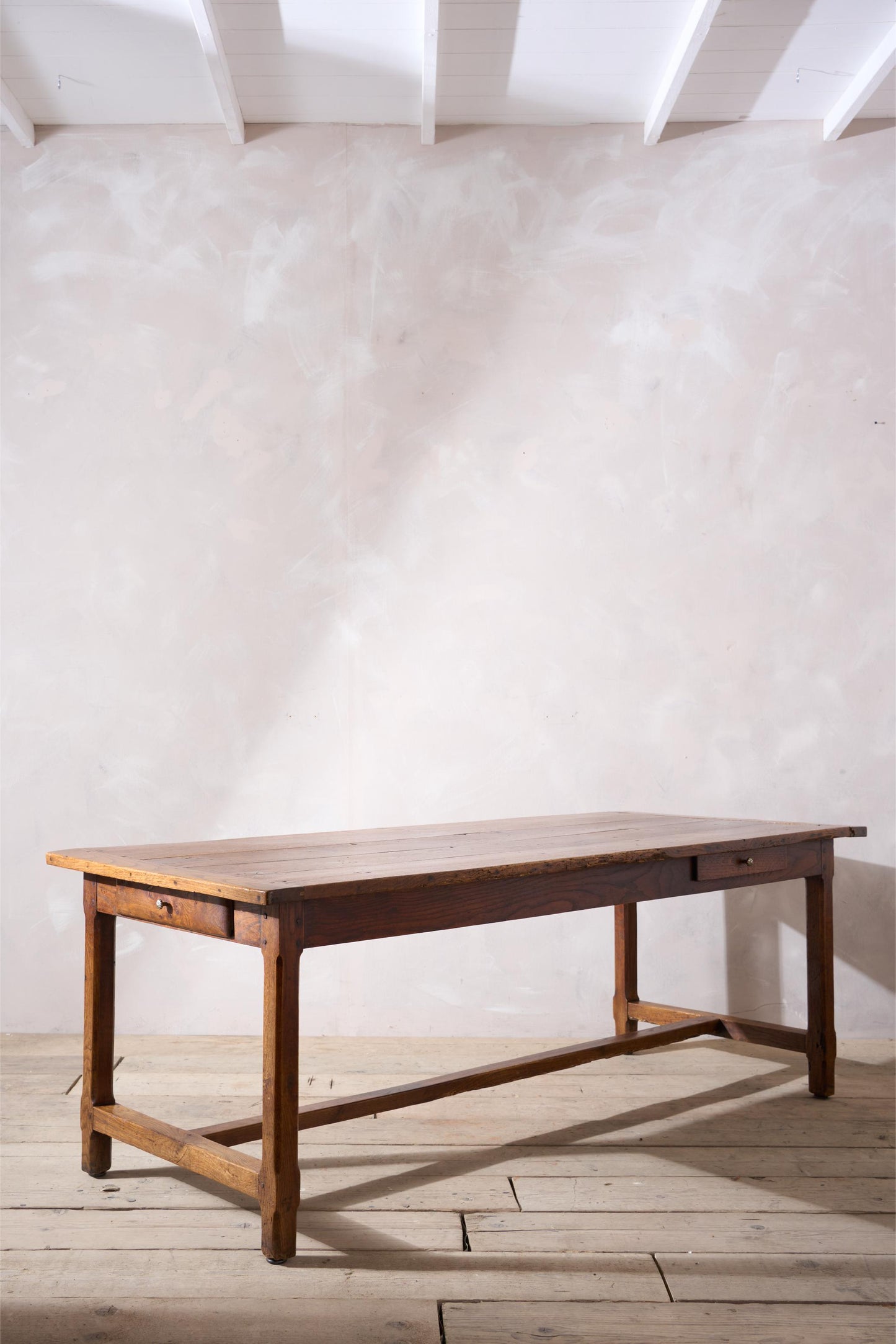 19th century Elm French farmhouse dining table
