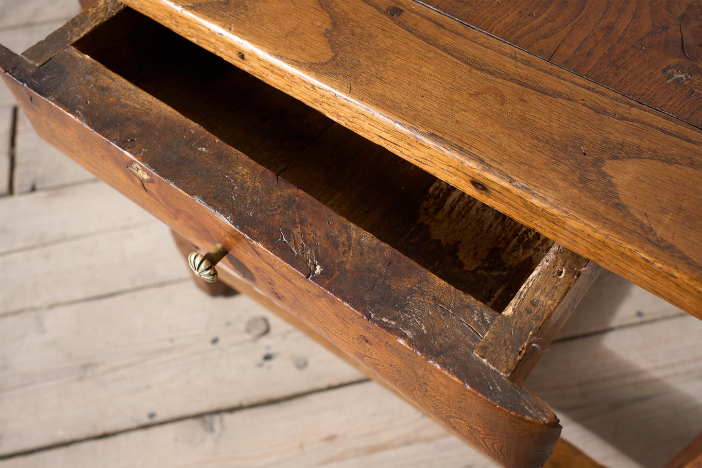 19th century Elm French farmhouse dining table