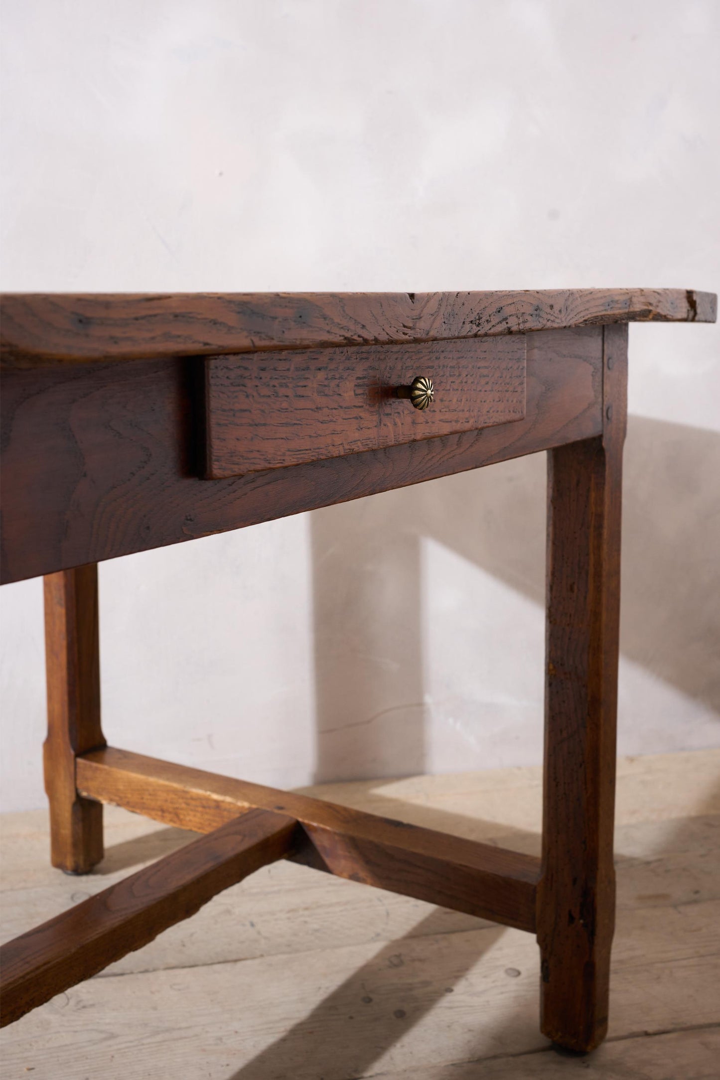 19th century Elm French farmhouse dining table