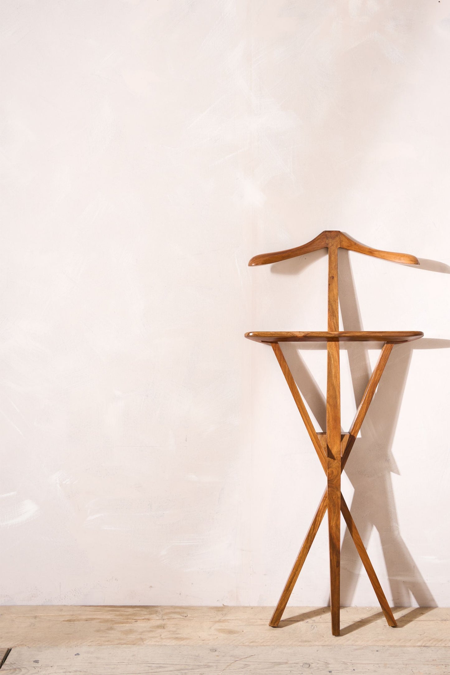 Mid 20th century Walnut folding Valet stand