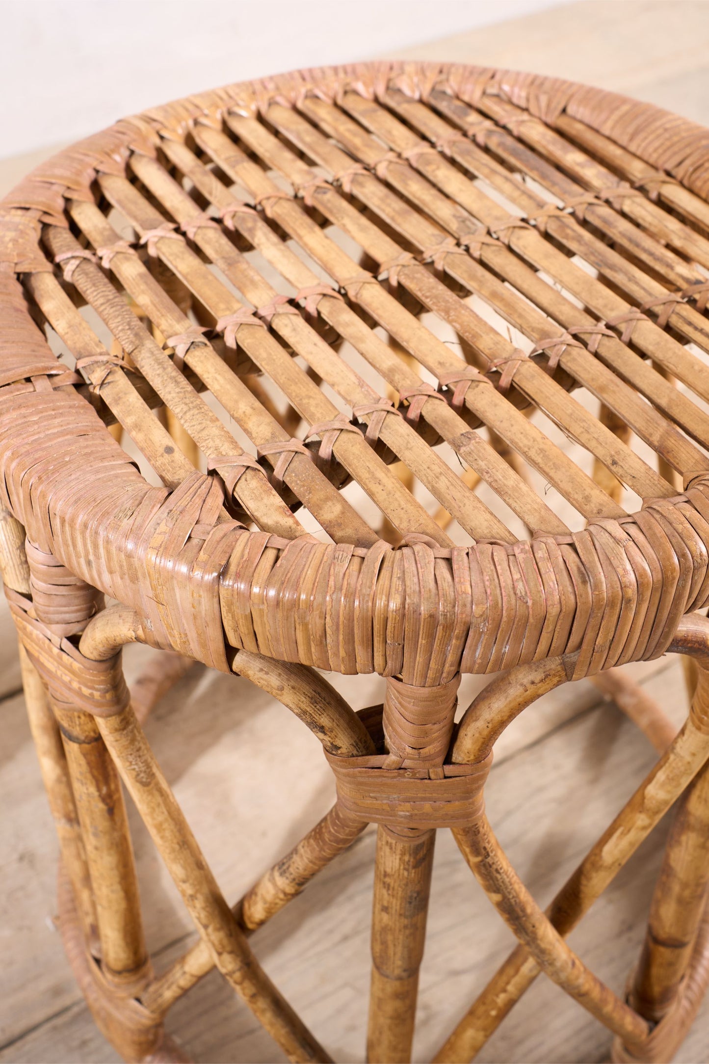 Pair of nice quality 20th century bamboo side tables