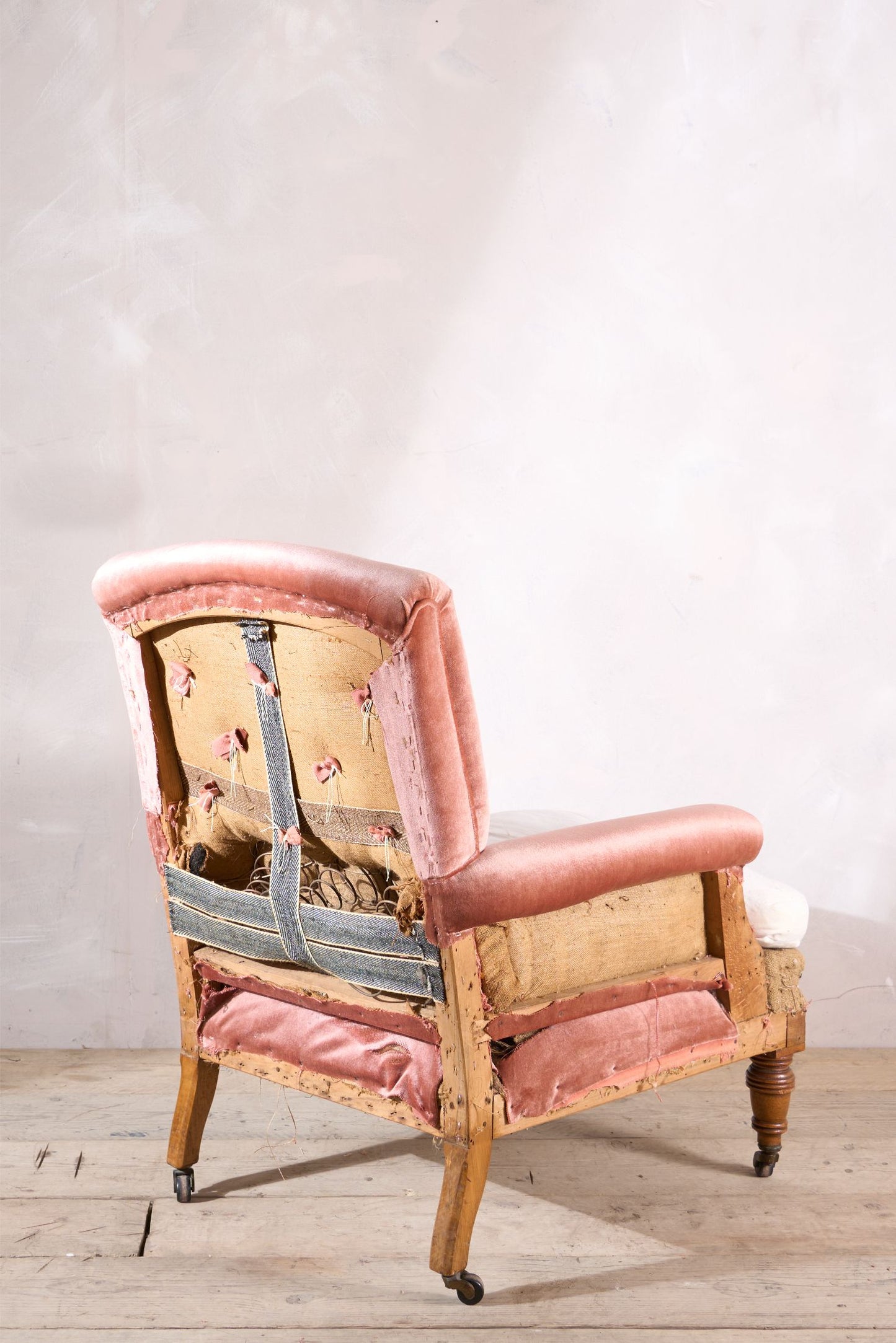 19th century Buttoned back country house armchair