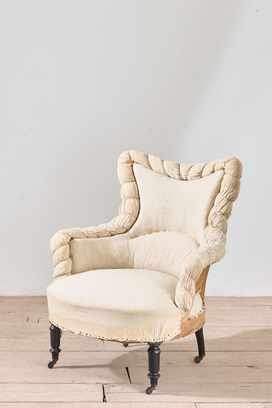 Single Napoleon III piecurst armchair