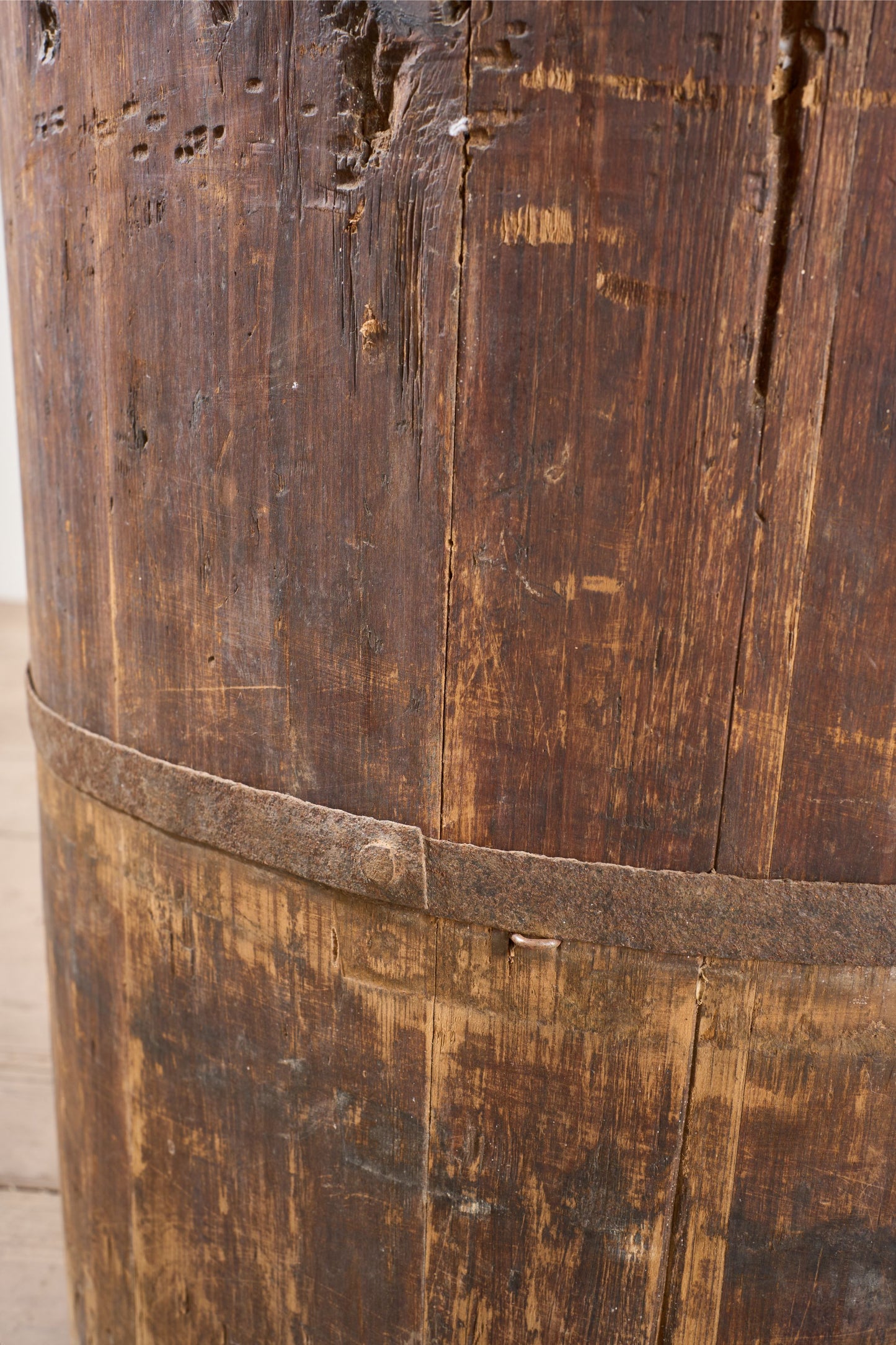 19th Century Folk art barrel chair - Brown