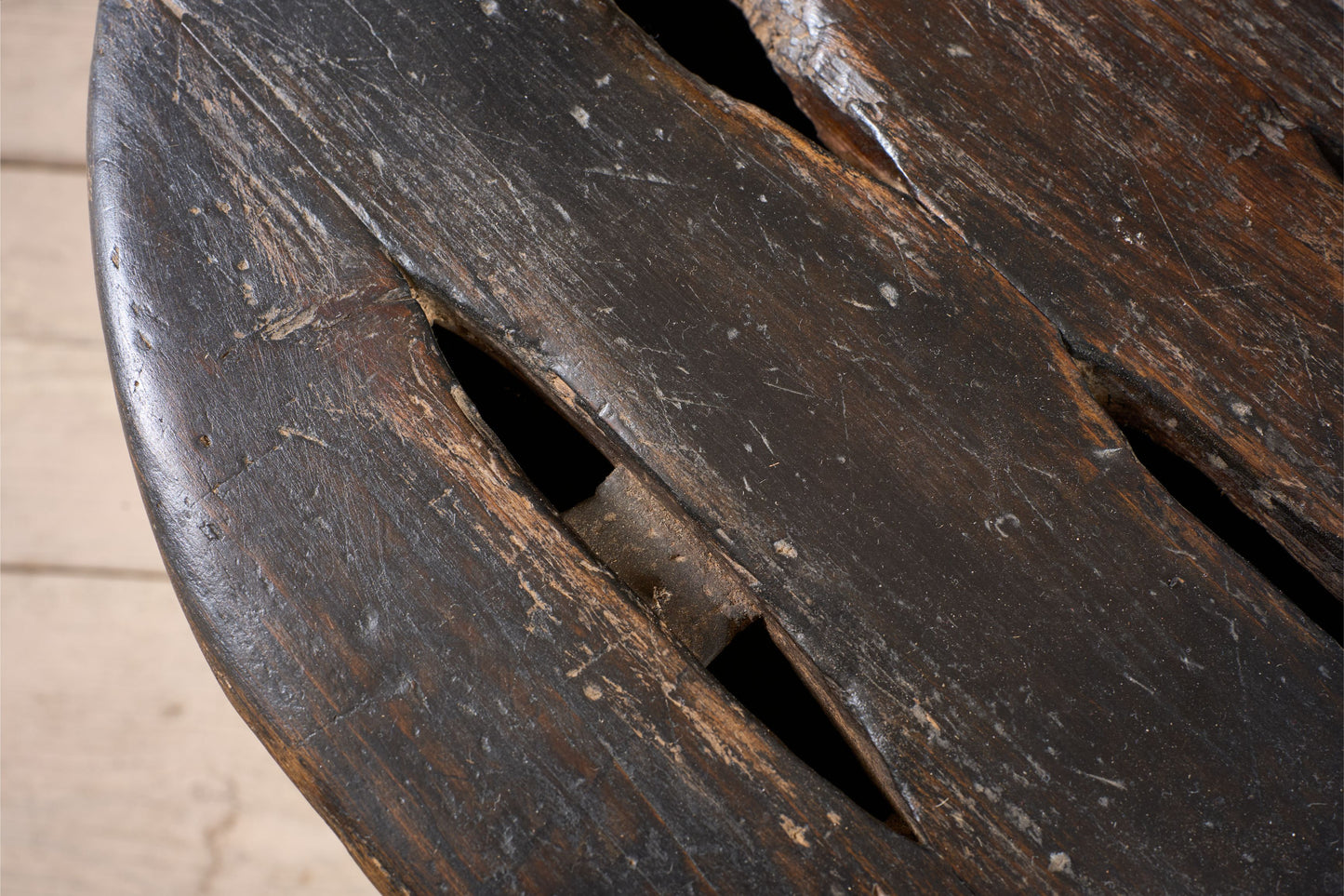19th Century Folk art barrel chairs - Black