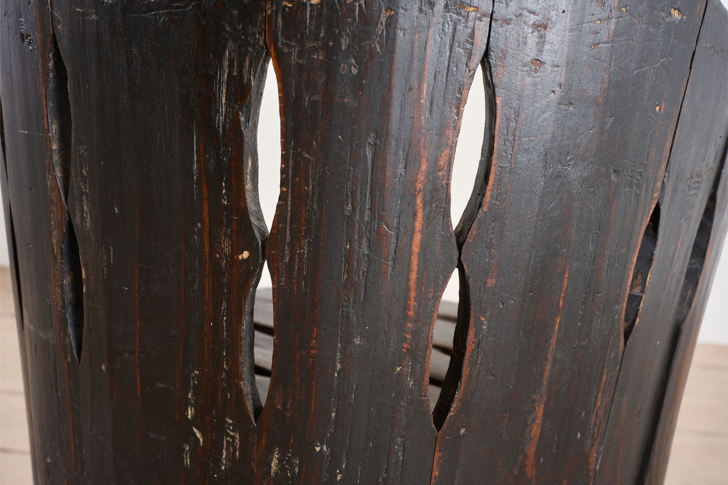 19th Century Folk art barrel chairs - Black