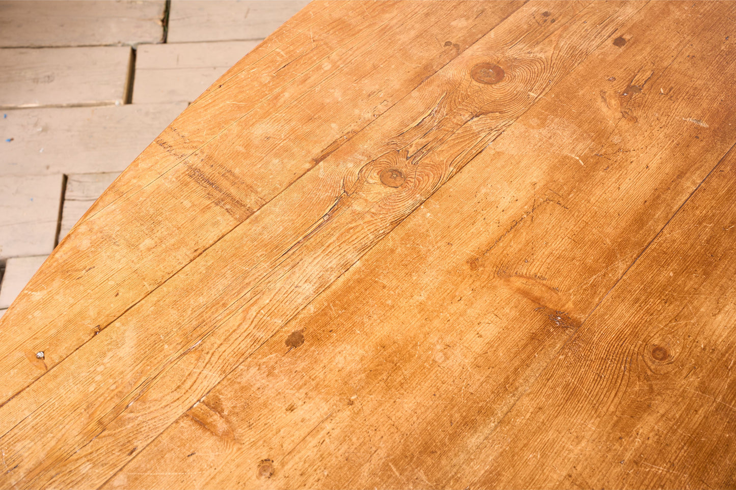 Rare very large 19th century Pine Vendange table