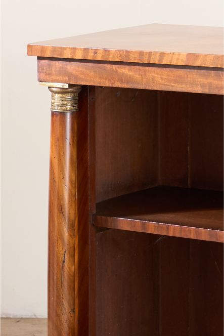 19th century Early Victorian Mahogany columned library book case
