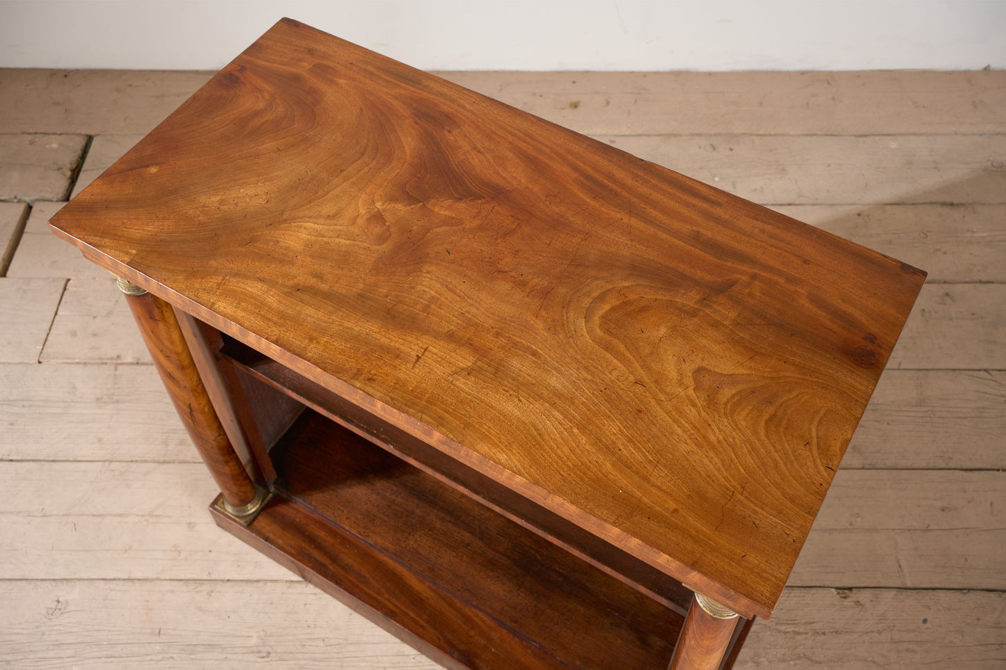 19th century Early Victorian Mahogany columned library book case