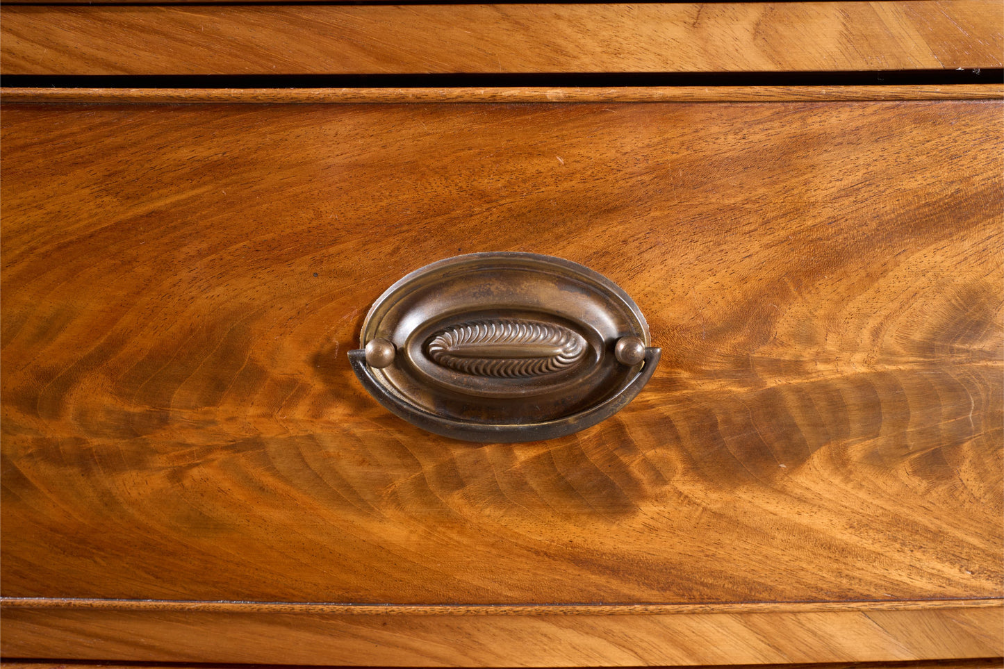 Early 20th century Bow fronted mahogany chest of drawers