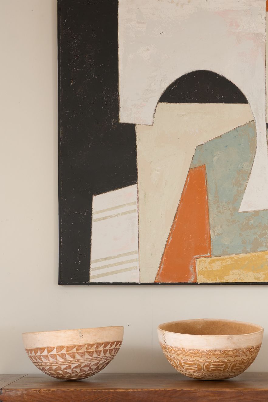Large modern abstract painting on board by Sylvia Ortega
