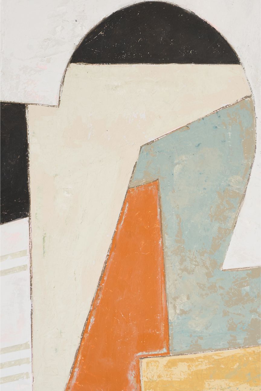 Large modern abstract painting on board by Sylvia Ortega
