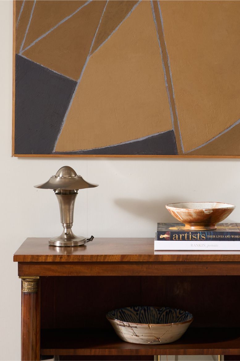Art deco Chrome mushroom desk lamp by 'Kabeco'