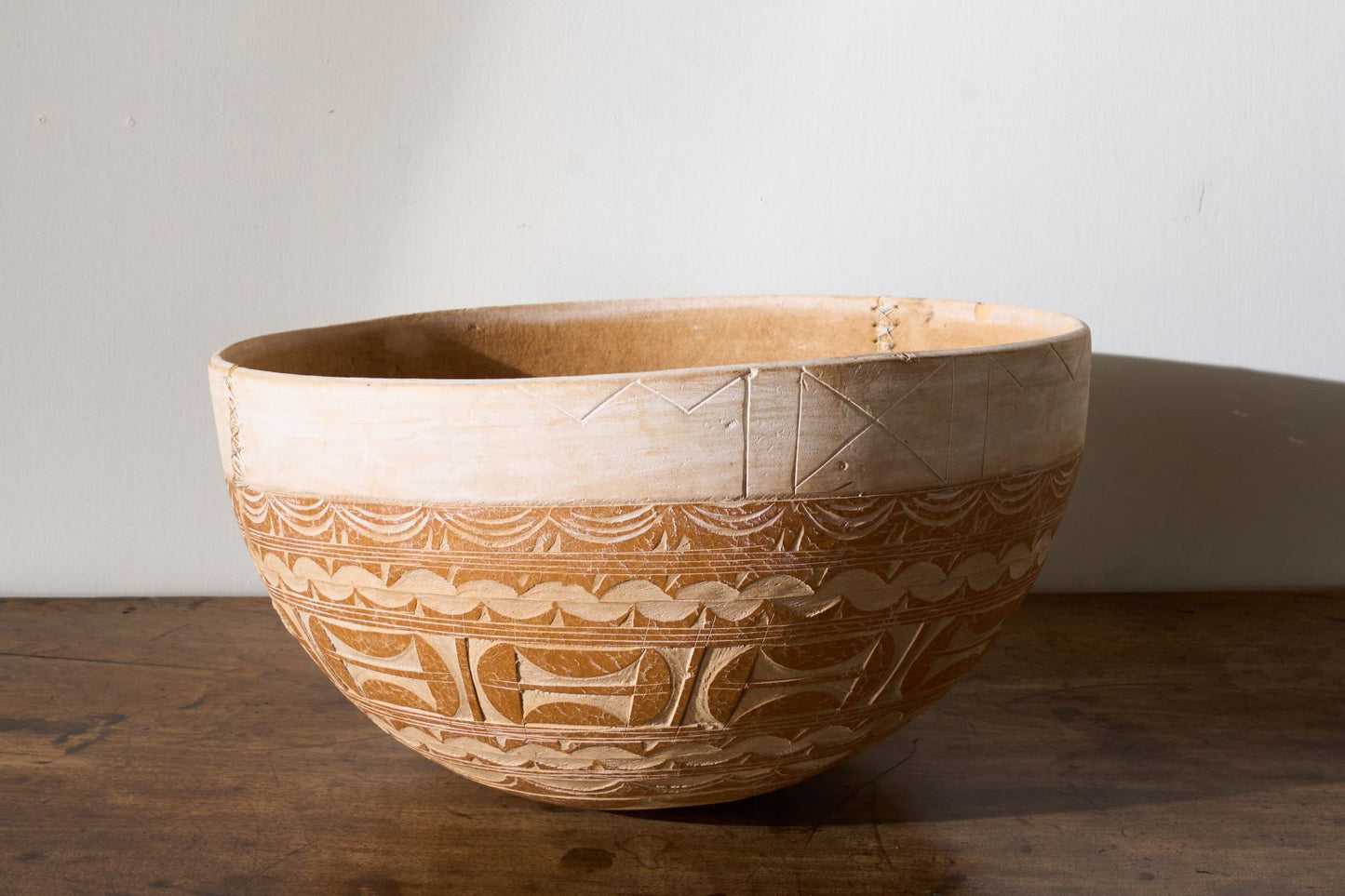 20th Century African carved Gourd bowl - No1