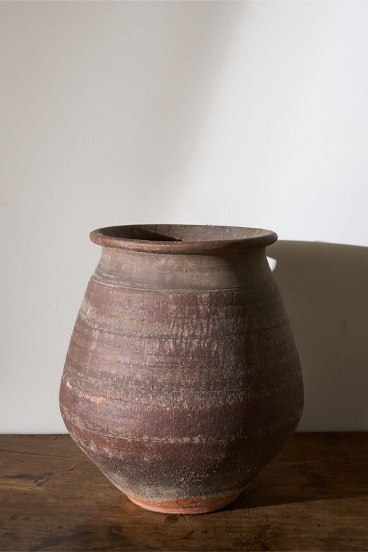 19th century Red French earthenware pot