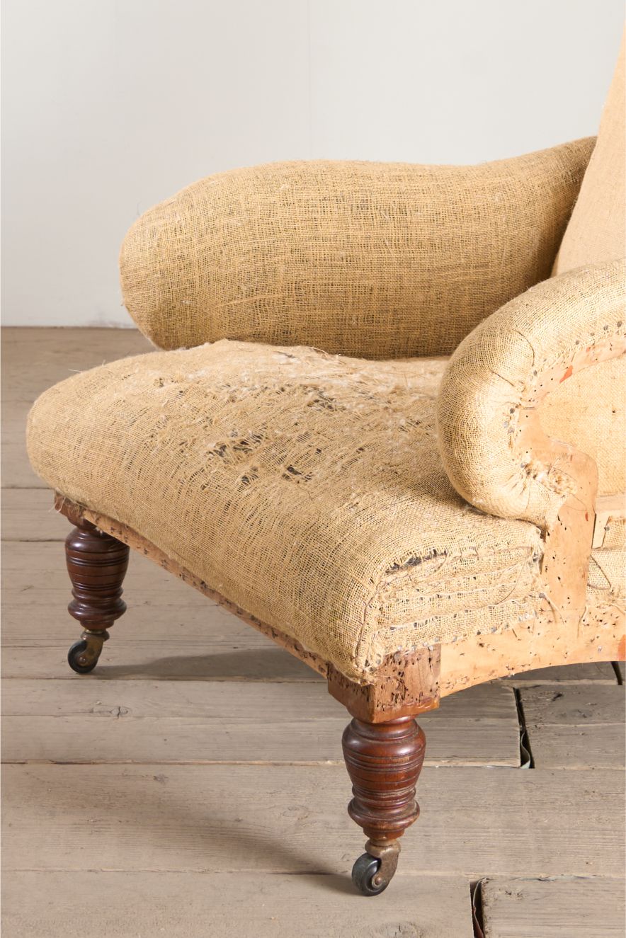 19th century Howard and sons style Bridgewater armchair - Hessian