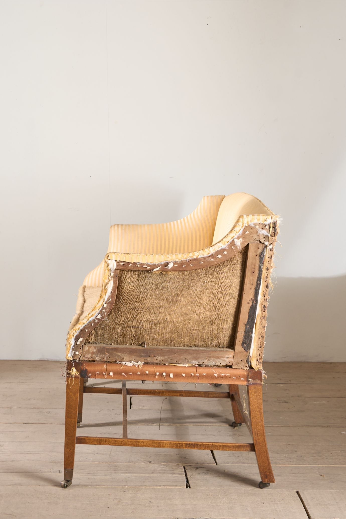 Georgian period Campaign sofa with tapered legs