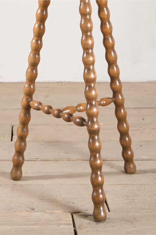 Mid century French bobbin turned tall stool