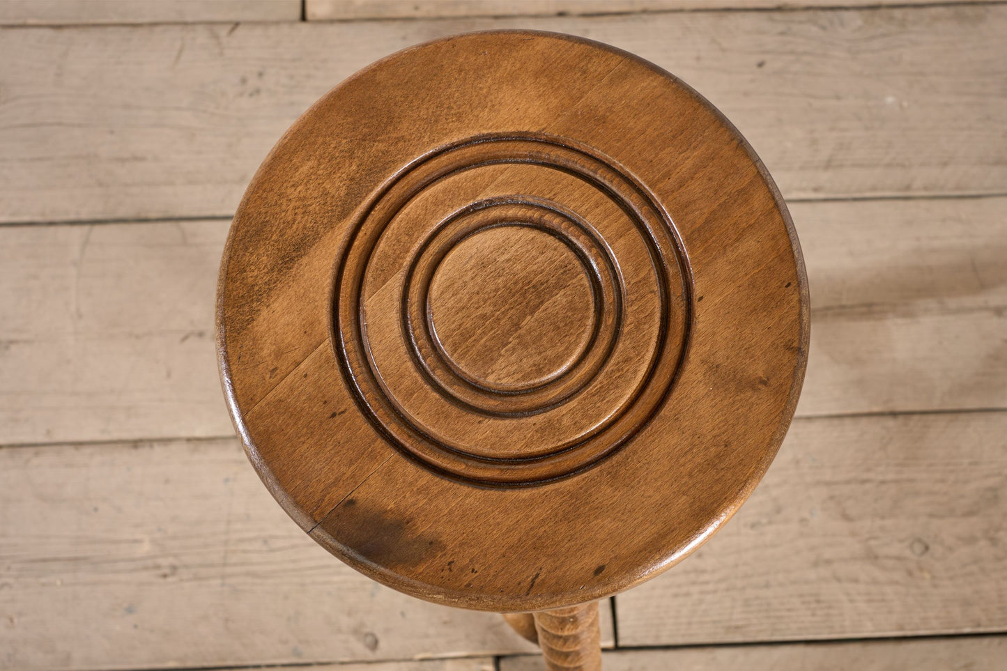 Mid century French bobbin turned tall stool